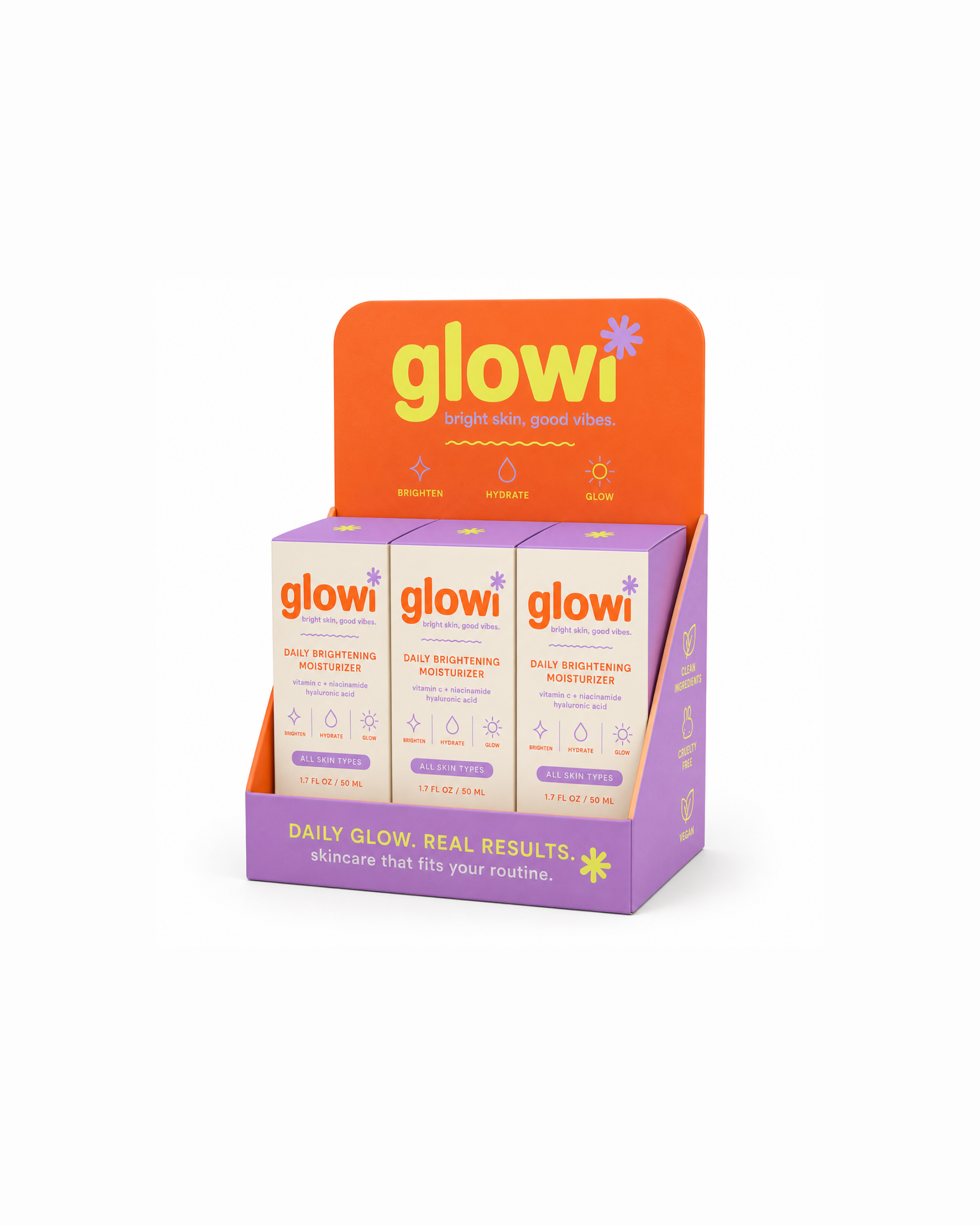 Glowi Skincare display concept